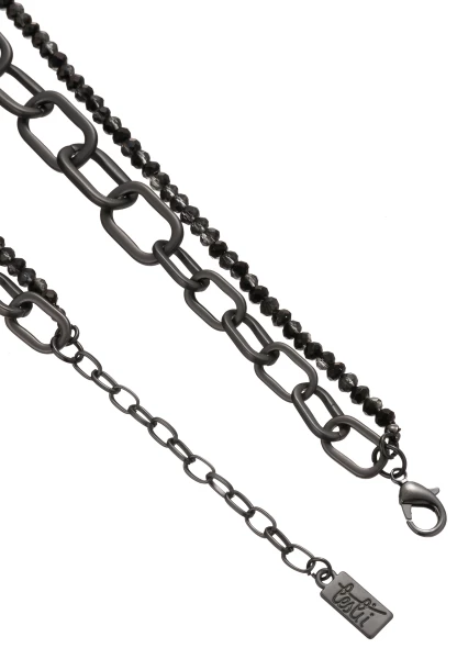 Leslii Layering Glieder-Kette Glasperlen Schwarz Letzte 3 Tage
