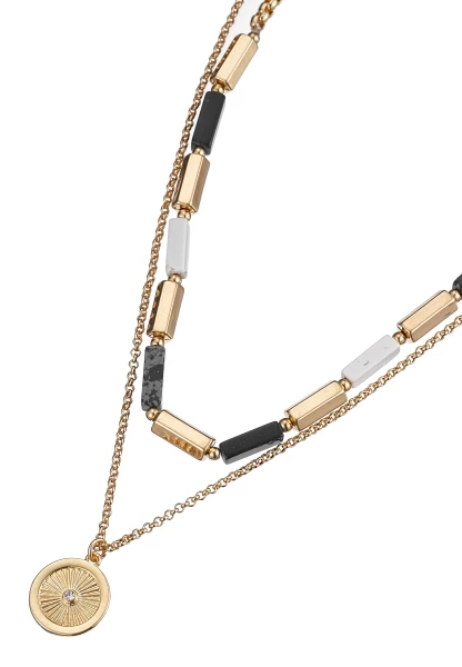 Leslii Kurze Halskette Layering Steine Gold Letzte 2 Tage