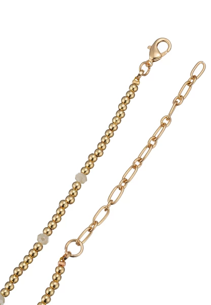 Leslii Kurze Halskette Kugeln Glasperlen Gold Nur noch ein Tag übrig