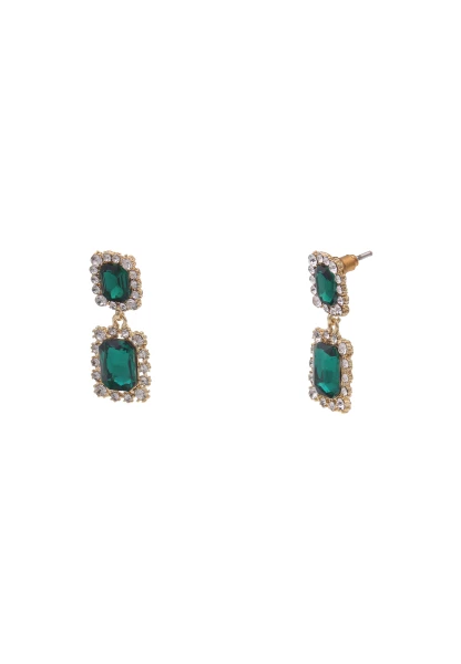-50% SALE Leslii Ohrringe Ohrhänger Glitzer Statement in Gold Grün Limitierter Zeitrabatt