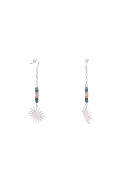 -50% SALE Leslii Ohrringe Ohrhänger Naturstein Sonne in Silber Bunt Blitzangebot
