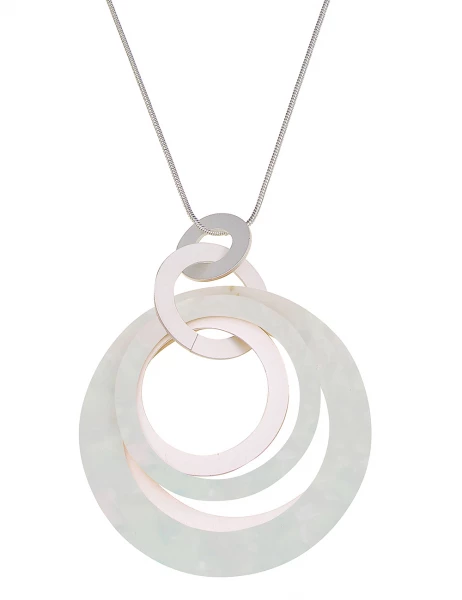 -50% SALE Leslii Lange Halskette Nicole Matt Ring in Silber Mint Kauf eins, bekomm eins gratis