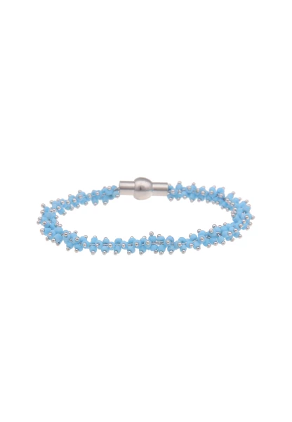 -50% SALE Leslii Armband Perlchen Silber Blau Begrenzte Freigabe