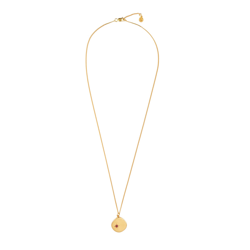 Mosuo Jewellery Geburtsstein Halskette Januar - Vermeil & Granat Discount Store für neue Produkte
