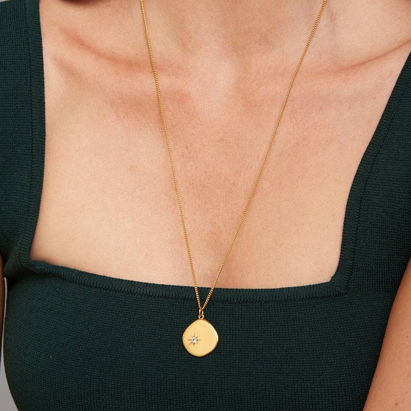 Mosuo Jewellery Geburtsstein Halskette April - Vermeil & Topas Riesige Rabatte