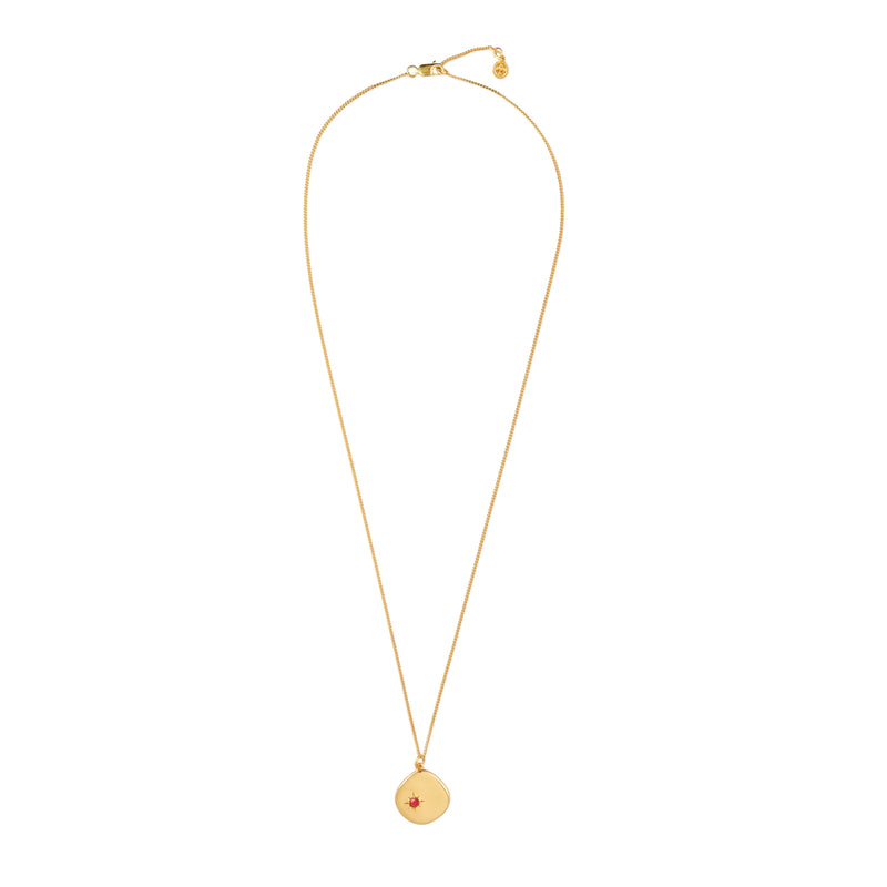 Mosuo Jewellery Geburtsstein Halskette Juli - Vermeil & Rubin Kostenloser Versand international