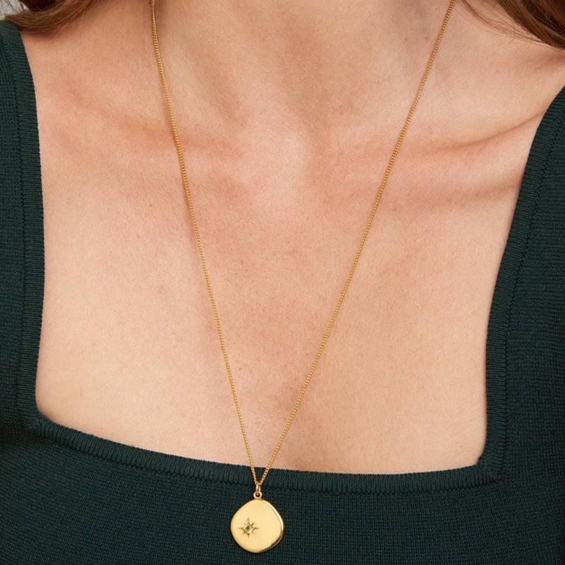 Mosuo Jewellery Geburtsstein Halskette August- Vermeil & Peridot Fabrikladen