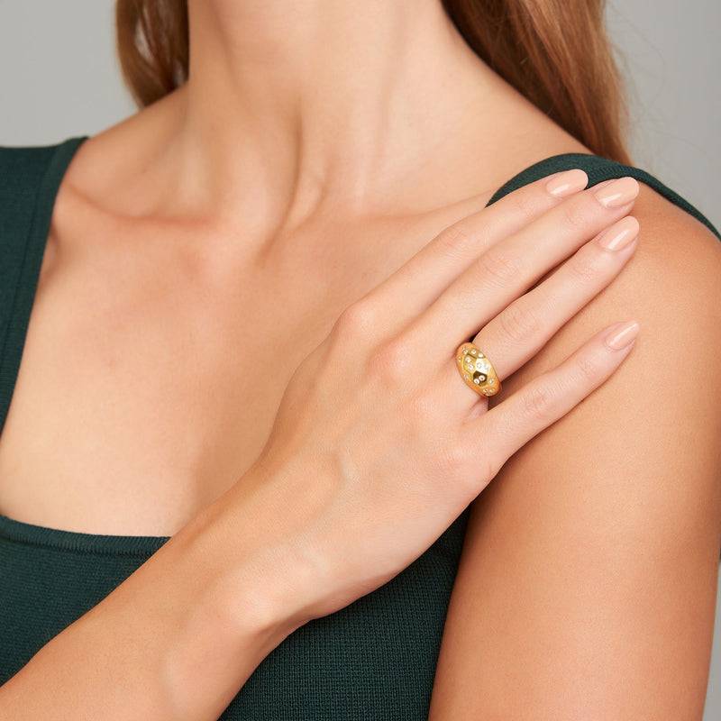 Mosuo Jewellery Sternenhimmel Topas Ring - Vermeil zollfrei