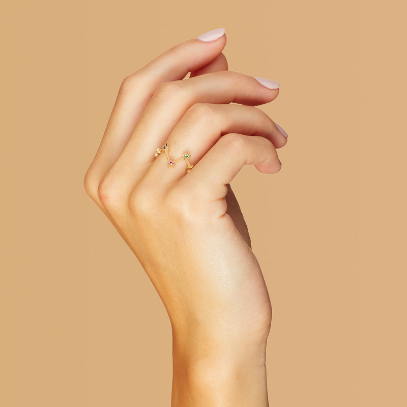 Mosuo Jewellery Regenbogen Stern Ring Online