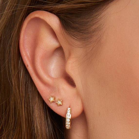 Mosuo Jewellery Diamant Stern Ohrstecker Kostenloser Versand