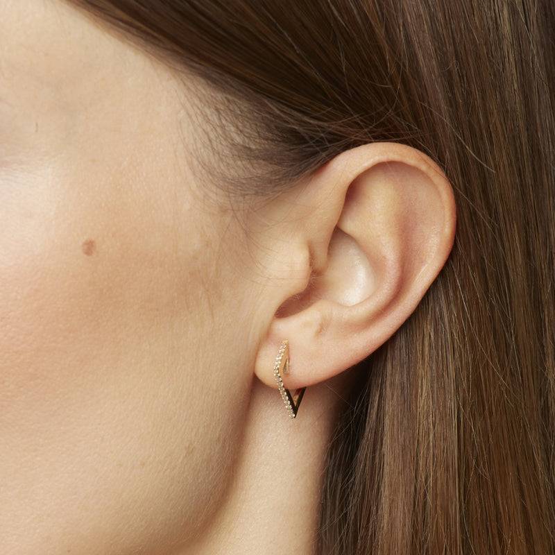 Mosuo Jewellery Eckige Diamant Creolen Online Shopping