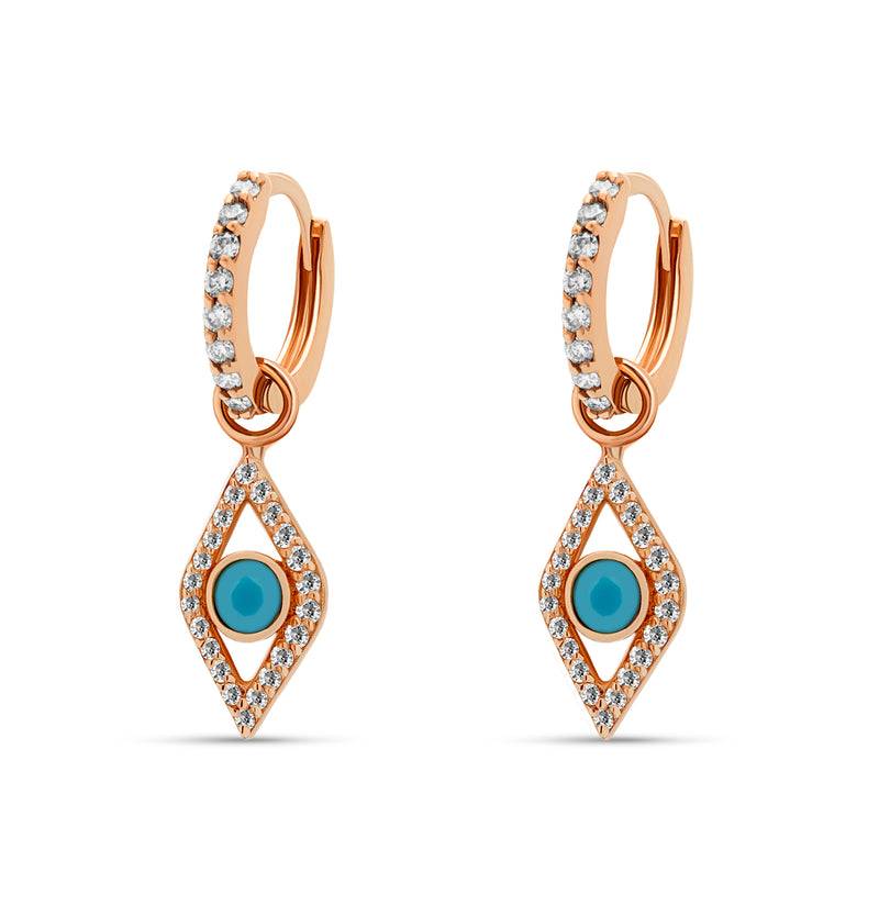 Mosuo Jewellery Mini Diamant Creole mit Nazar Auge Black Friday