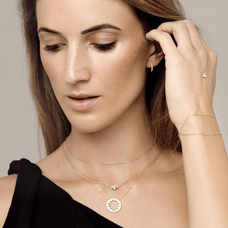 Mosuo Jewellery Sonnen Diamant Anhängerkette Valentinstagsangebot
