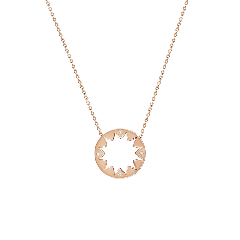 Mosuo Jewellery Sonnen Diamant Anhängerkette Valentinstagsangebot