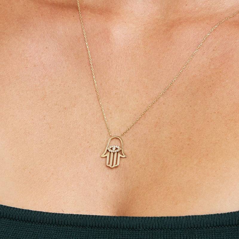 Mosuo Jewellery Hamsa Diamant Halskette Exklusive Angebote