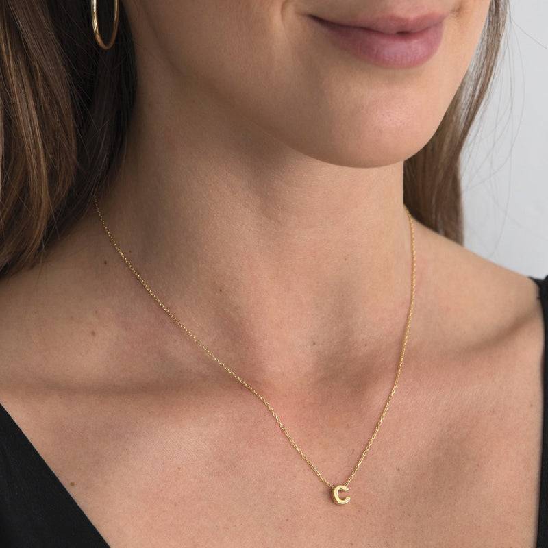 Mosuo Jewellery Diamant Buchstaben Halskette “C” - Vermeil Letzte 3 Tage