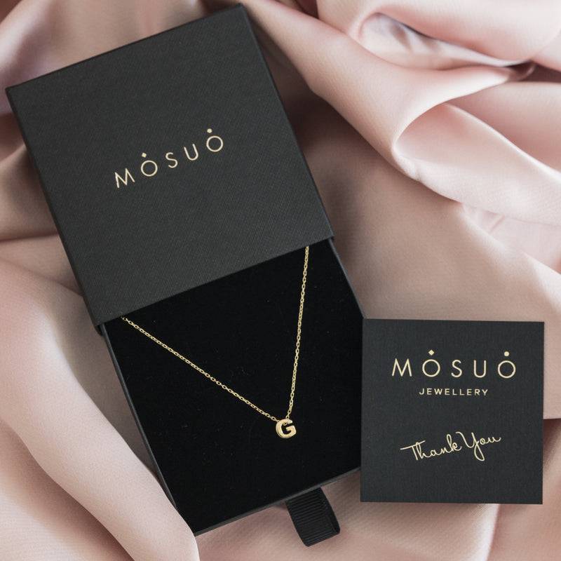 Mosuo Jewellery Diamant Buchstaben Halskette “G” - Vermeil Letzter Tag