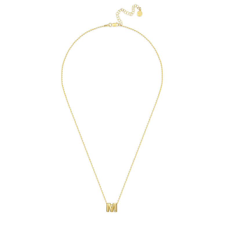 Mosuo Jewellery Diamant Buchstaben Halskette “M” - Vermeil Sonderangebot der Fabrik