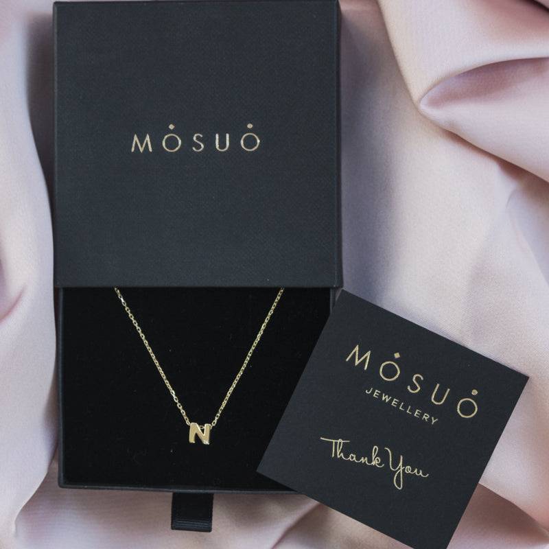 Mosuo Jewellery Diamant Buchstaben Halskette “N” - Vermeil Vierteljährliche Förderung