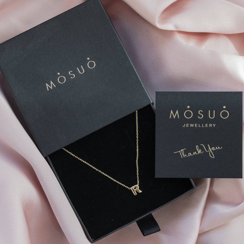 Mosuo Jewellery Diamant Buchstaben Halskette “R” - Vermeil Super Rabatt