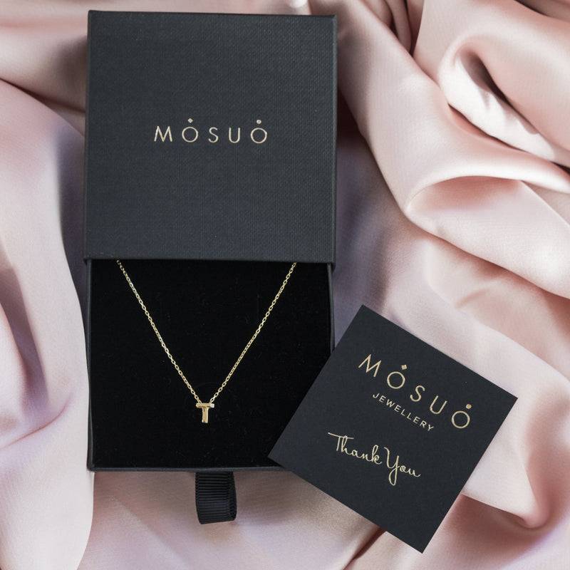 Mosuo Jewellery Diamant Buchstaben Halskette “T”- Vermeil 50% Rabatt mit kostenlosem Versand
