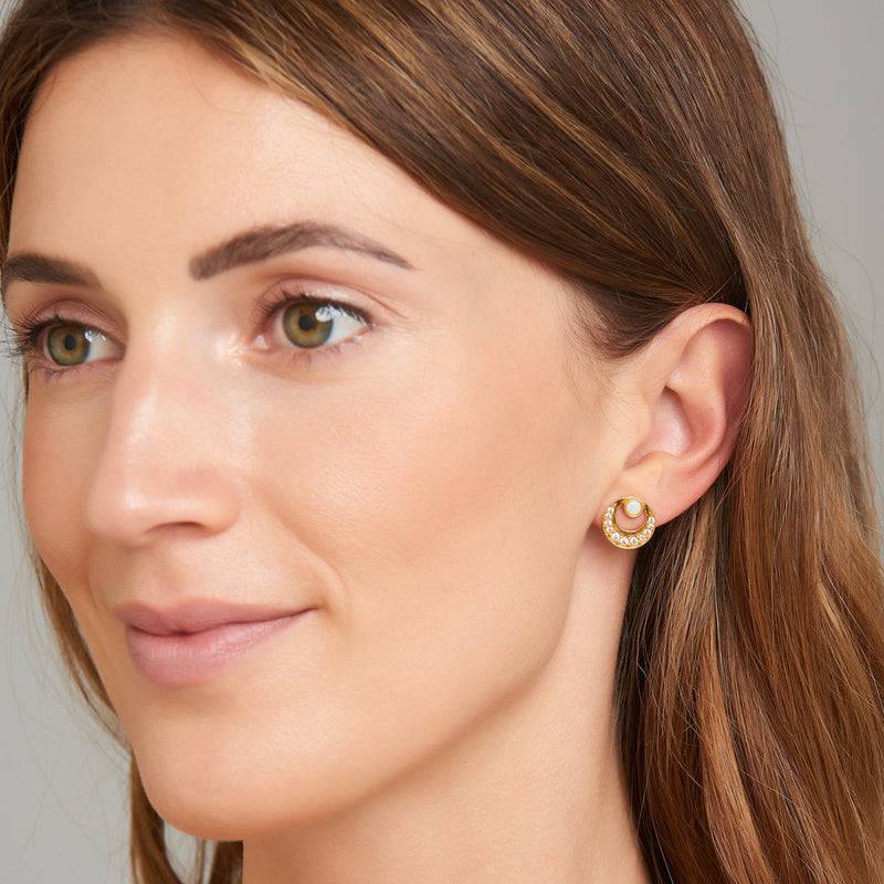 Mosuo Jewellery Mond Opal Ohrringe - Vermeil Im Verkauf