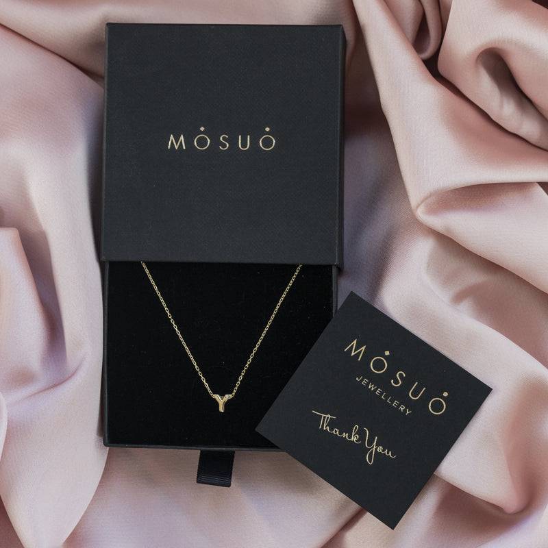 Mosuo Jewellery Diamant Buchstaben Halskette “Y”- Vermeil Outlet