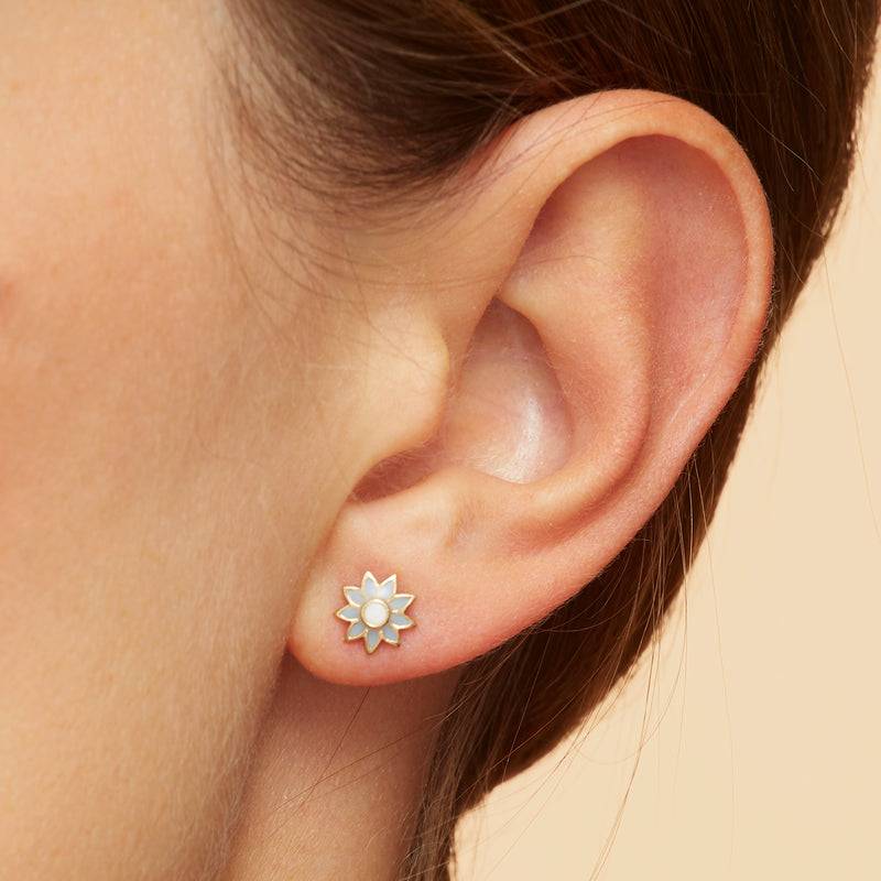 Mosuo Jewellery KIDS Emaille Blumen Ohrstecker Kostenloser Versand