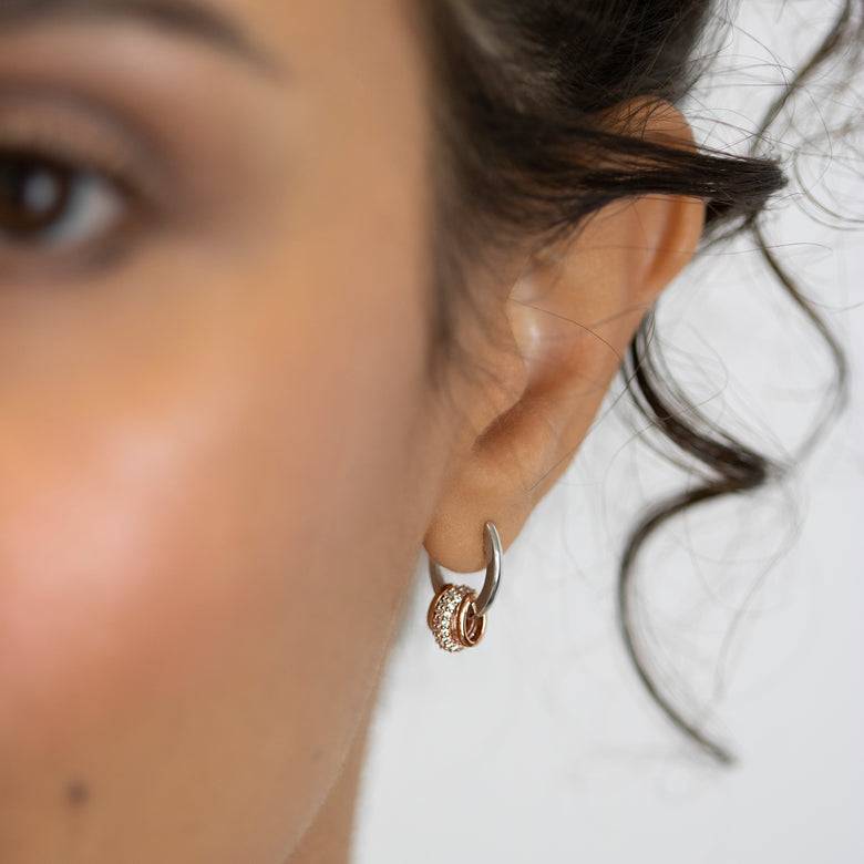 Nana Kay Echtgold Ohrring pendentif Rosé Sonderangebot der Fabrik