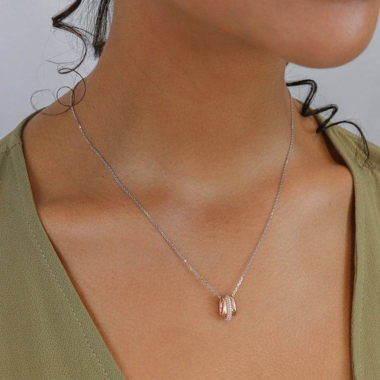 Nana Kay Echtgold Collier pendentif Rosé Nur für heute