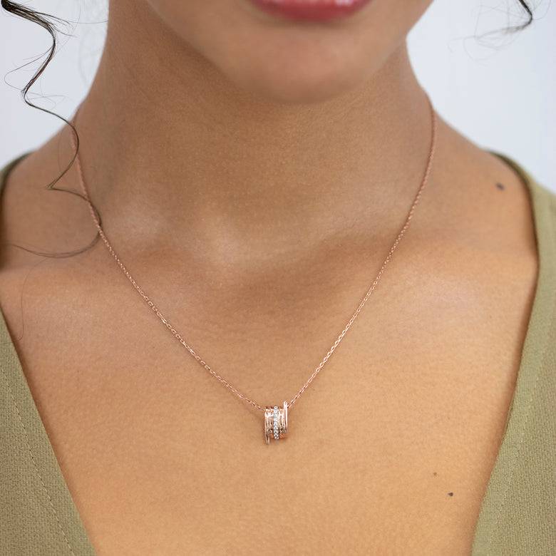 Nana Kay Echtgold Collier Passer Rosé Vierteljährliche Förderung