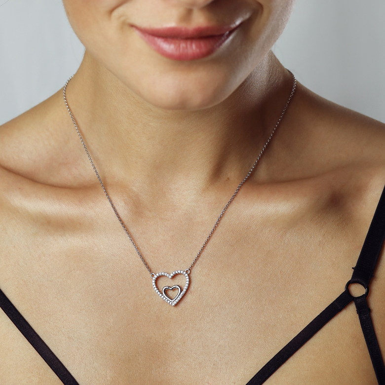 Nana Kay Double Happiness Halskette Silber Begrenztes Angebot