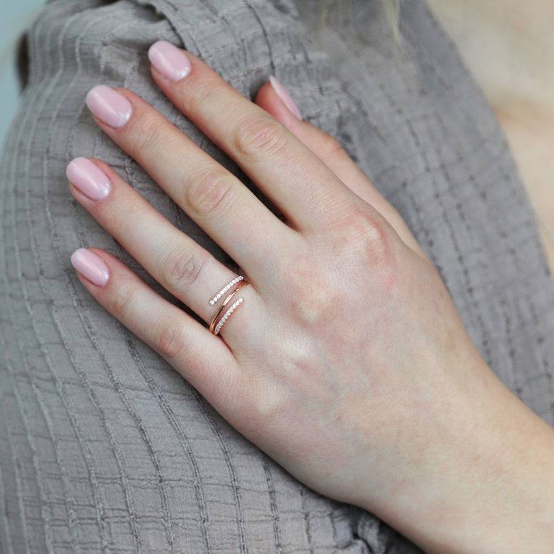 Nana Kay Echtgold Ring Passer Rosé Heißer Verkauf