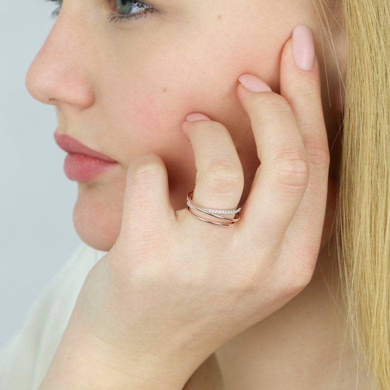 Nana Kay Echtgold Ring Onduler Rosé Zeitlich begrenztes Angebot