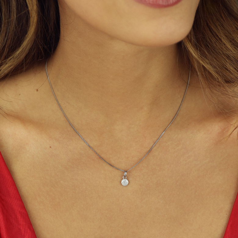 Nana Kay Very Petite Halskette Zirconia Circle Lagerräumung