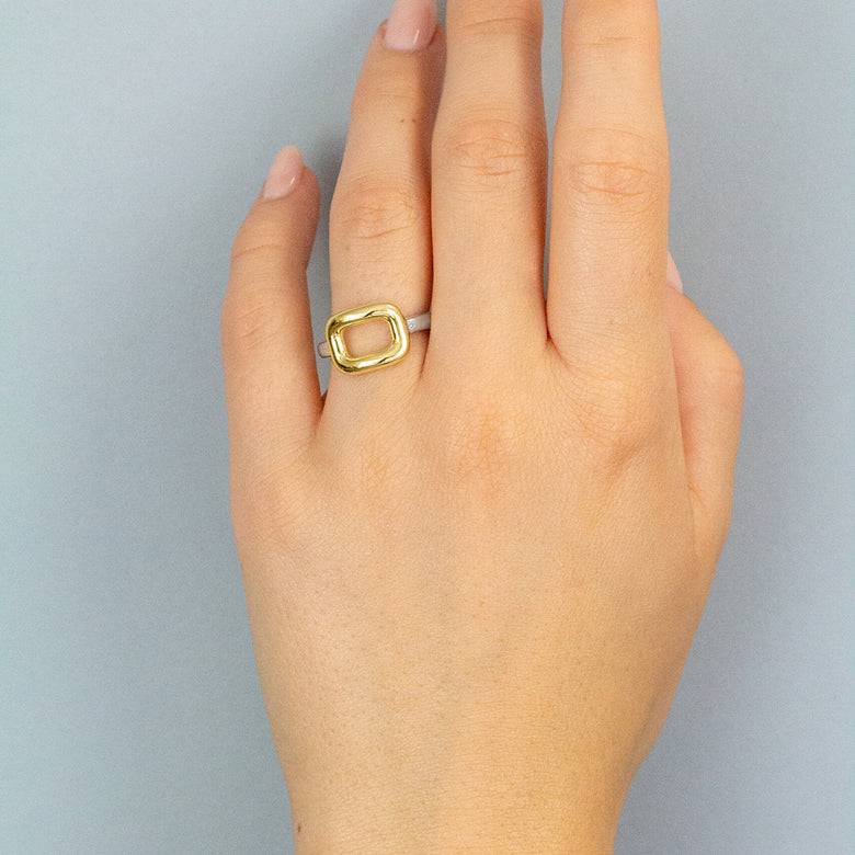 Nana Kay Solid Flair Ring Square Online Outlet