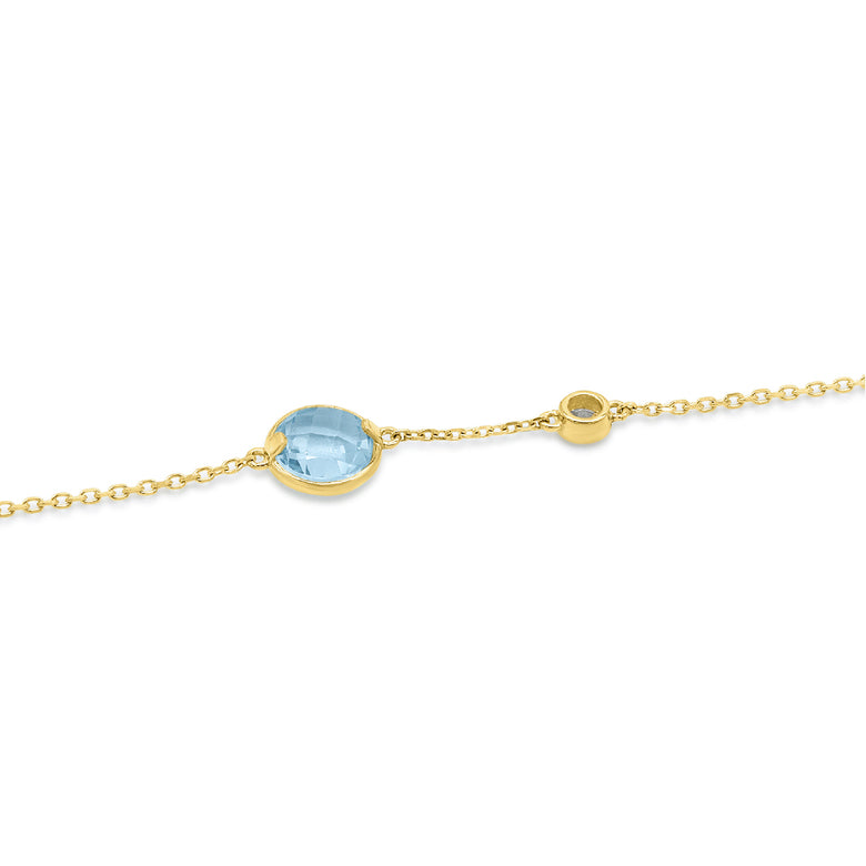 Nana Kay Echtgold Armband Aquamarine Clearance-Verkauf