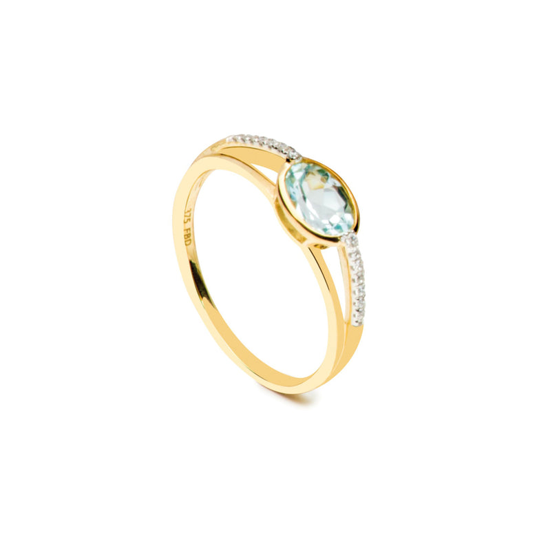 Nana Kay Echtgold Ring Icy Blue Lagerräumung