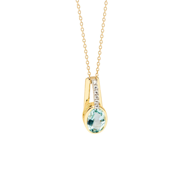 Nana Kay Echtgold Halskette Icy Blue Lagerräumung