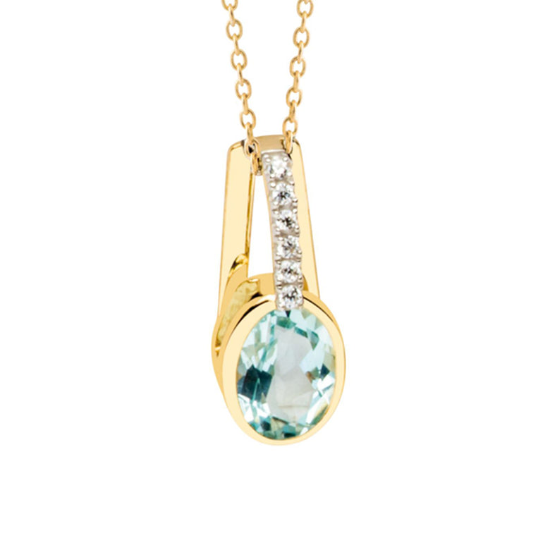 Nana Kay Echtgold Halskette Icy Blue Lagerräumung