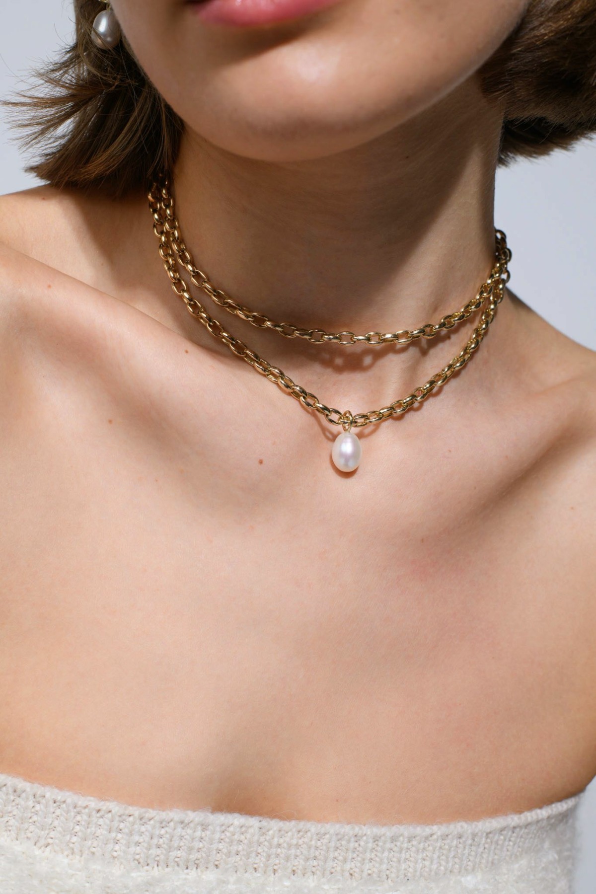 Nina Kastens Long Oval Chain Necklace Fabrikladen