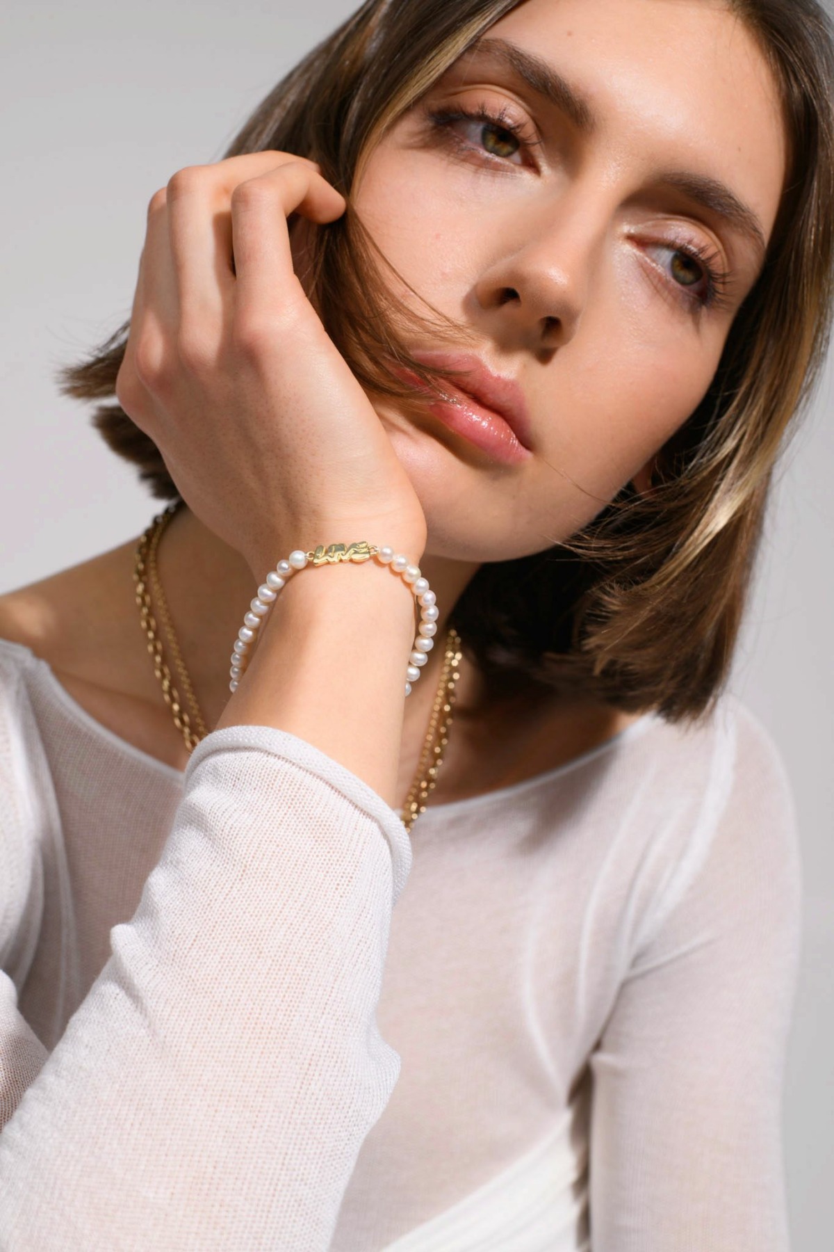 Nina Kastens LOVE Graffiti Pearl Bracelet Rabatte dieses Monats