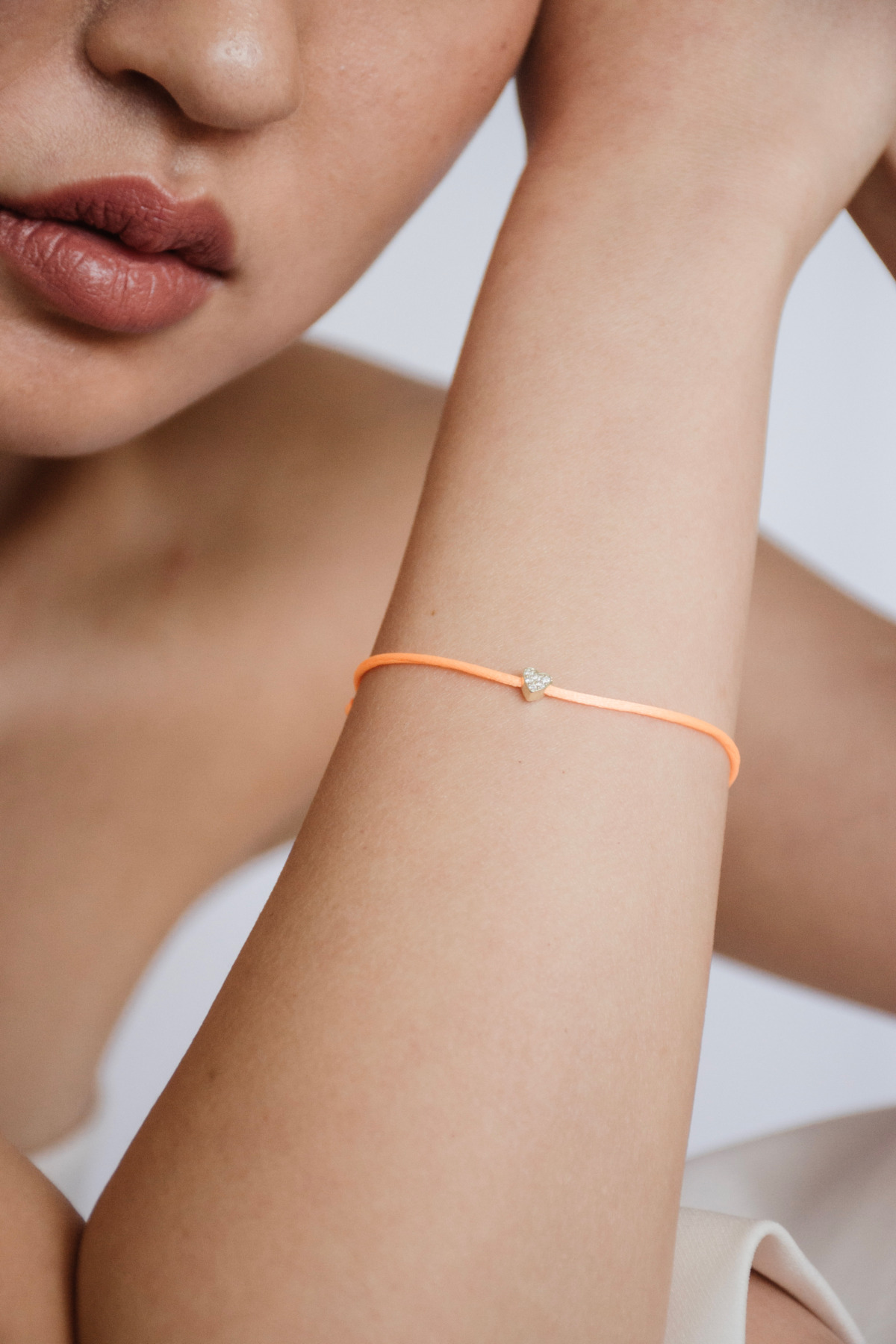 Nina Kastens Diamond Heart Bracelet Orange Begrenztes Angebot