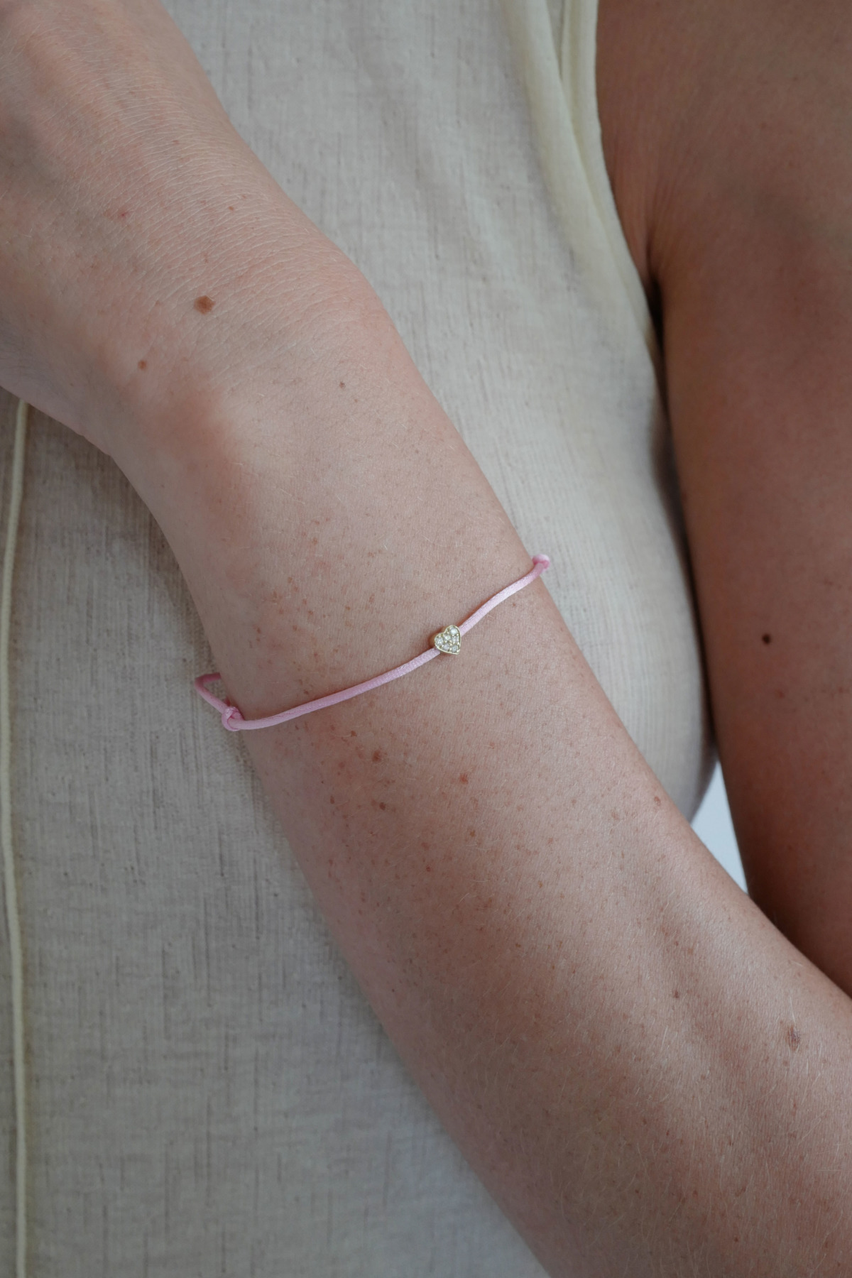 Nina Kastens Diamond Heart Bracelet Pink Exklusivangebot
