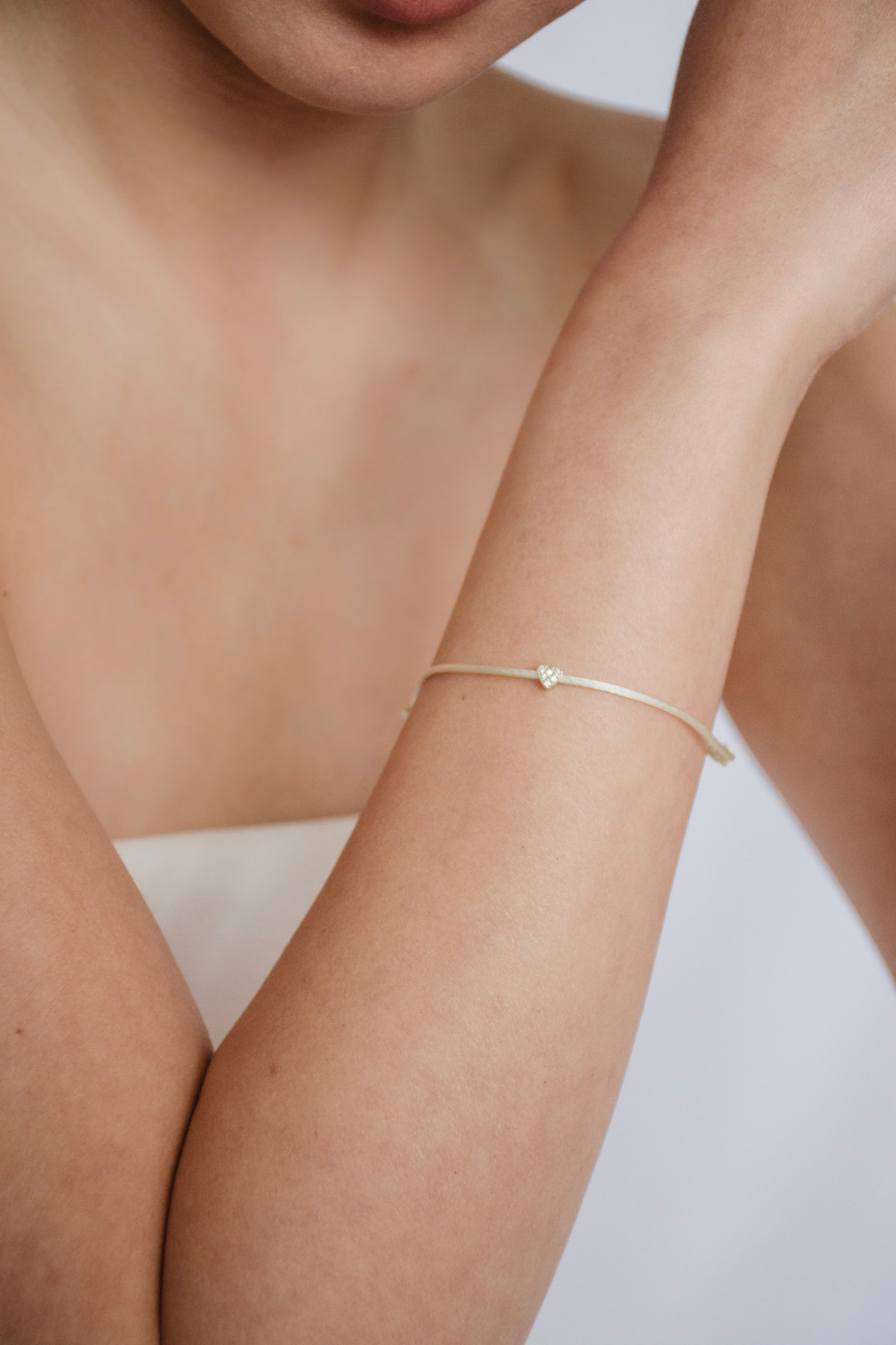 Nina Kastens Diamond Heart Bracelet White WG Cyber Monday