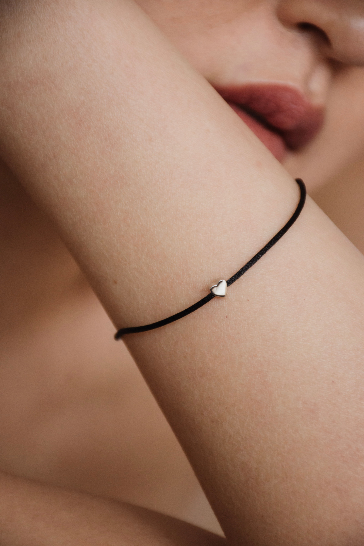 Nina Kastens Heart Bracelet Black WG Lagerräumung