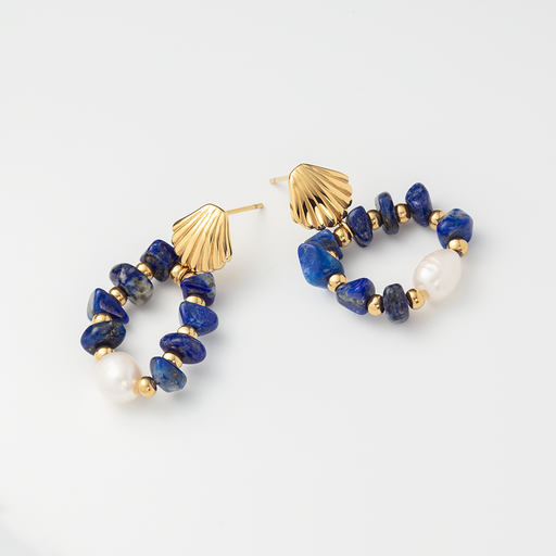 Paul Hewitt Scallop Stone Ohrring Gold Große Rabatte