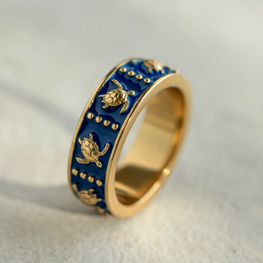 Paul Hewitt Turtle Enamel Ring Gold Kauf eins, bekomm eins gratis