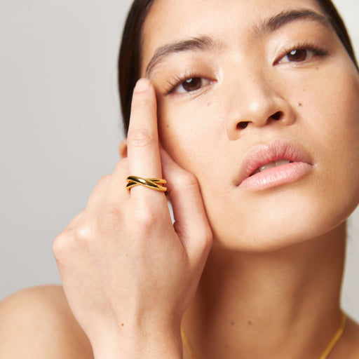 Paul Hewitt Waves Twisted Ring Gold Tiefpreis