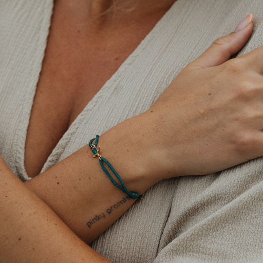 Paul Hewitt Turtle Armband Aquamarine Gold Begrenzte Freigabe